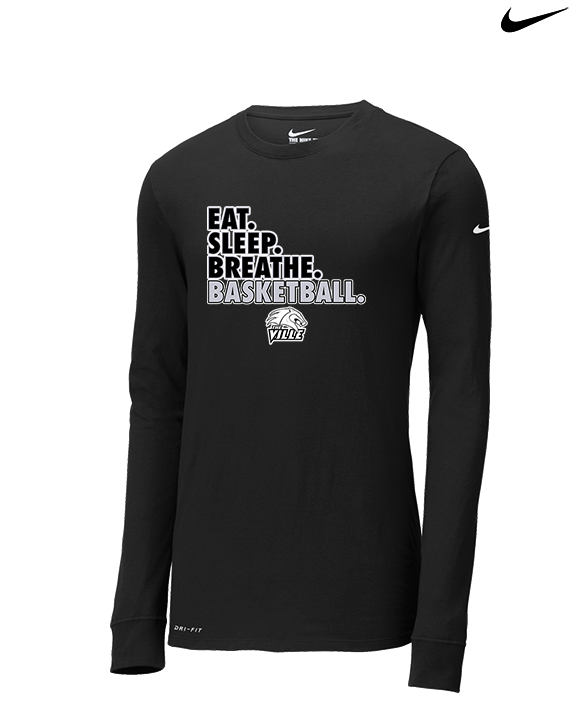 Campus HS Girls Basketball Eat Sleep 2 - Mens Nike Longsleeve