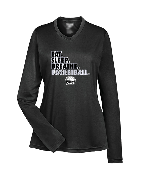 Campus HS Girls Basketball Eat Sleep 2 - Womens Performance Longsleeve