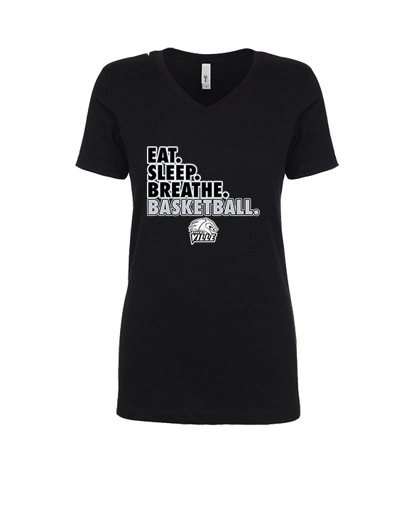 Campus HS Girls Basketball Eat Sleep 2 - Womens Vneck