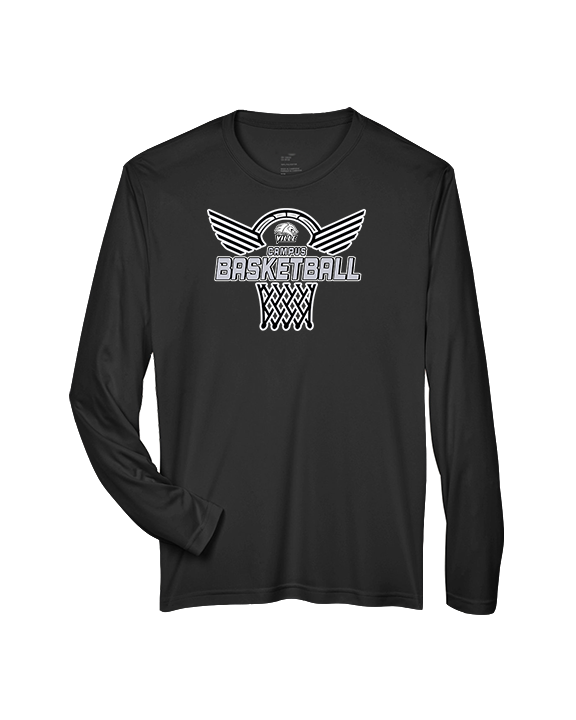 Campus HS Girls Basketball Nothing But Net 2 - Performance Longsleeve