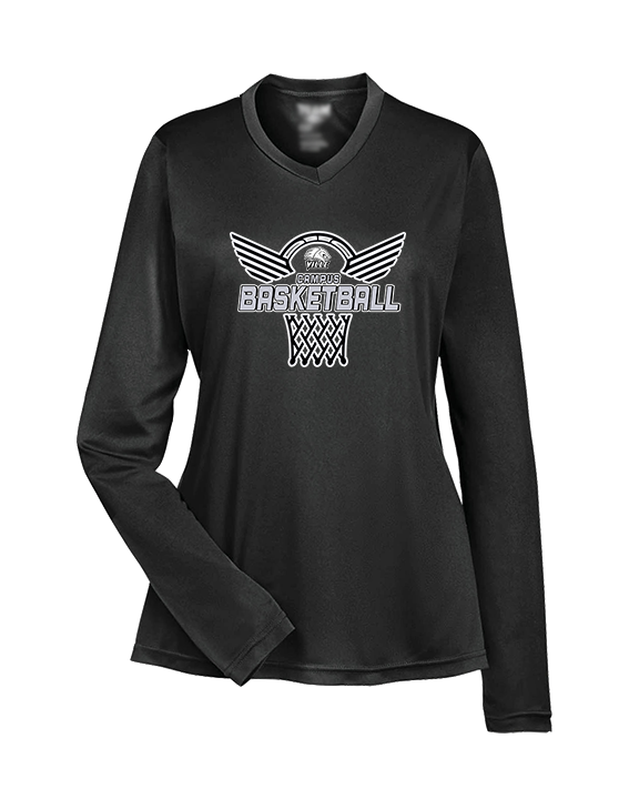 Campus HS Girls Basketball Nothing But Net 2 - Womens Performance Longsleeve