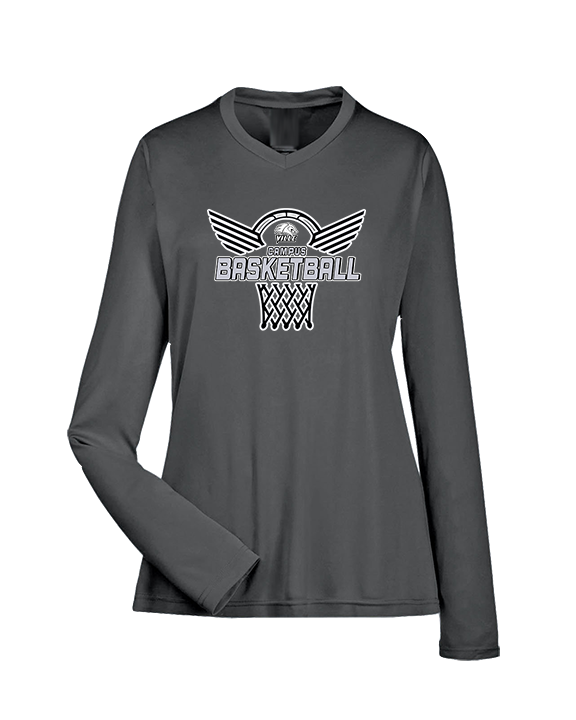 Campus HS Girls Basketball Nothing But Net 2 - Womens Performance Longsleeve