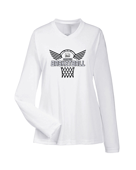 Campus HS Girls Basketball Nothing But Net 2 - Womens Performance Longsleeve