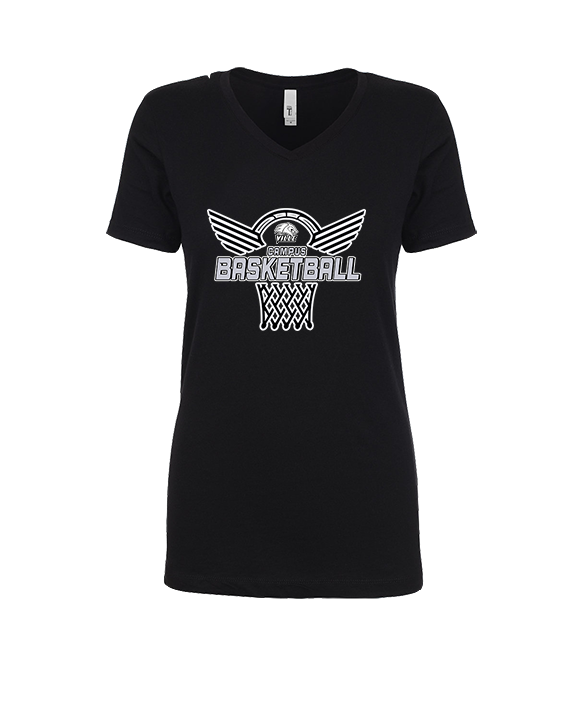 Campus HS Girls Basketball Nothing But Net 2 - Womens Vneck