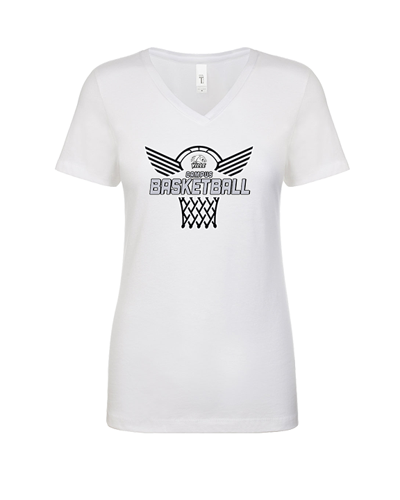 Campus HS Girls Basketball Nothing But Net 2 - Womens Vneck