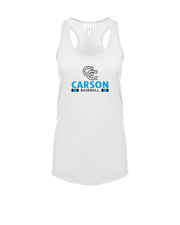 Carson HS Baseball Stacked - Womens Tank Top