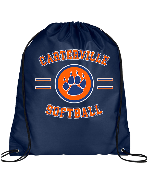 Carterville HS Softball Curve - Drawstring Bag