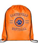Carterville HS Softball Curve - Drawstring Bag