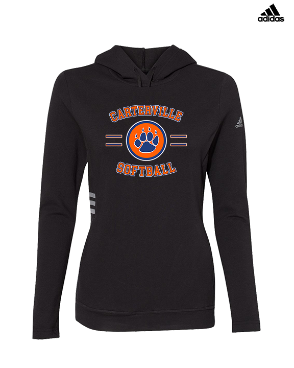 Carterville HS Softball Curve - Womens Adidas Hoodie