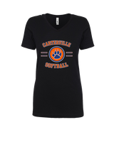 Carterville HS Softball Curve - Womens Vneck