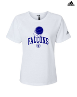 Catalina Foothills HS Boys Basketball On Fire - Womens Adidas Performance Shirt