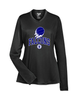 Catalina Foothills HS Boys Basketball On Fire - Womens Performance Longsleeve