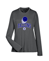 Catalina Foothills HS Boys Basketball On Fire - Womens Performance Longsleeve