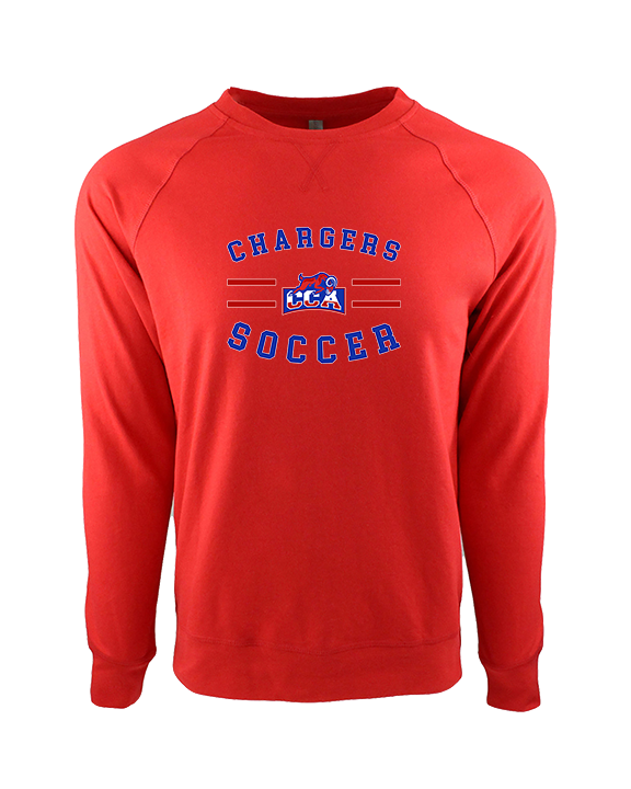 Central Christian Academy Soccer Curve - Crewneck Sweatshirt