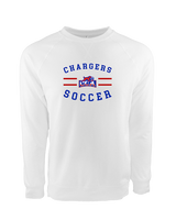 Central Christian Academy Soccer Curve - Crewneck Sweatshirt