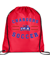 Central Christian Academy Soccer Curve - Drawstring Bag