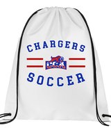 Central Christian Academy Soccer Curve - Drawstring Bag