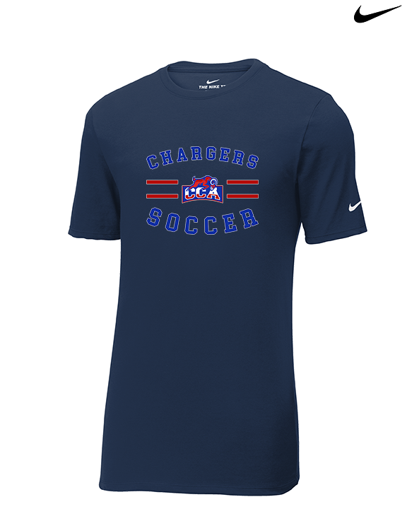 Central Christian Academy Soccer Curve - Mens Nike Cotton Poly Tee