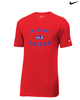 Central Christian Academy Soccer Curve - Mens Nike Cotton Poly Tee
