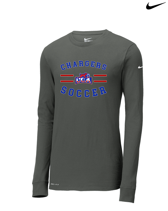 Central Christian Academy Soccer Curve - Mens Nike Longsleeve