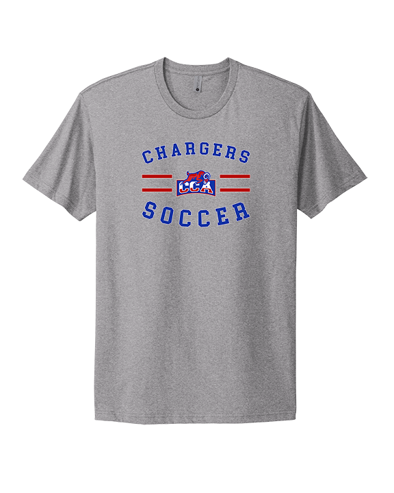 Central Christian Academy Soccer Curve - Mens Select Cotton T-Shirt