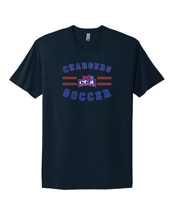 Central Christian Academy Soccer Curve - Mens Select Cotton T-Shirt
