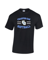 Charter Oak HS Softball Curve - Cotton T-Shirt