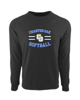 Charter Oak HS Softball Curve - Crewneck Sweatshirt