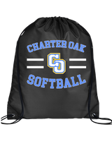 Charter Oak HS Softball Curve - Drawstring Bag