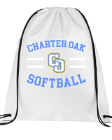 Charter Oak HS Softball Curve - Drawstring Bag