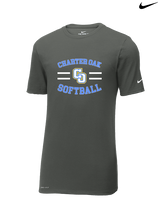 Charter Oak HS Softball Curve - Mens Nike Cotton Poly Tee