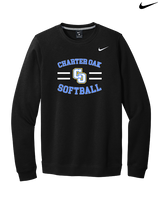 Charter Oak HS Softball Curve - Mens Nike Crewneck
