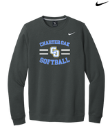Charter Oak HS Softball Curve - Mens Nike Crewneck