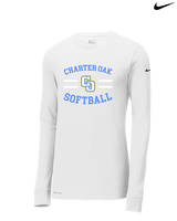 Charter Oak HS Softball Curve - Mens Nike Longsleeve