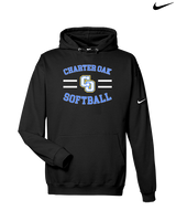 Charter Oak HS Softball Curve - Nike Club Fleece Hoodie