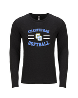 Charter Oak HS Softball Curve - Tri-Blend Long Sleeve