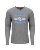 Charter Oak HS Softball Curve - Tri-Blend Long Sleeve