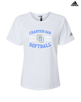 Charter Oak HS Softball Curve - Womens Adidas Performance Shirt