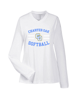 Charter Oak HS Softball Curve - Womens Performance Longsleeve
