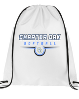 Charter Oak HS Softball Design - Drawstring Bag