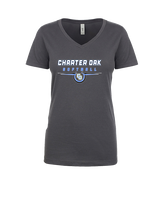 Charter Oak HS Softball Design - Womens Vneck