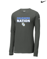 Charter Oak HS Softball Nation - Mens Nike Longsleeve