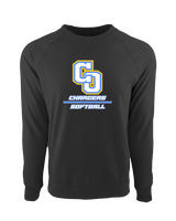 Charter Oak HS Softball Split - Crewneck Sweatshirt