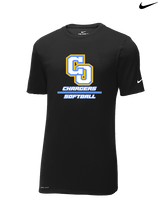 Charter Oak HS Softball Split - Mens Nike Cotton Poly Tee