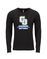Charter Oak HS Softball Split - Tri-Blend Long Sleeve