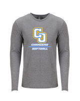 Charter Oak HS Softball Split - Tri-Blend Long Sleeve