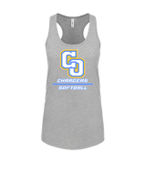 Charter Oak HS Softball Split - Womens Tank Top