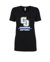 Charter Oak HS Softball Split - Womens Vneck