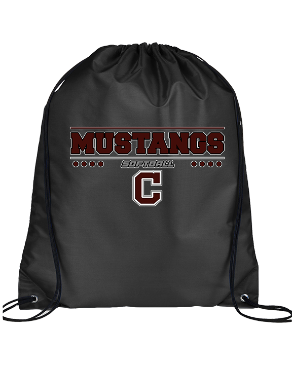Clifton HS Girls Softball Border - Drawstring Bag