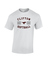 Clifton HS Girls Softball Curve - Cotton T-Shirt